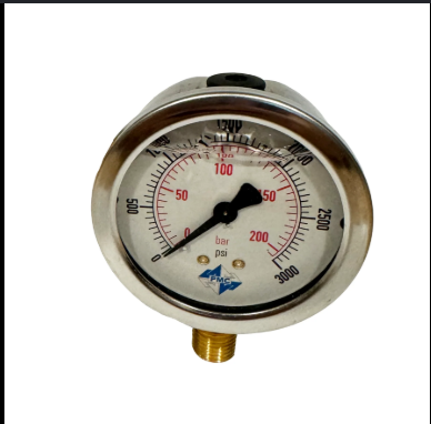 GAUGE, PRESSURE, 0-3000PSI